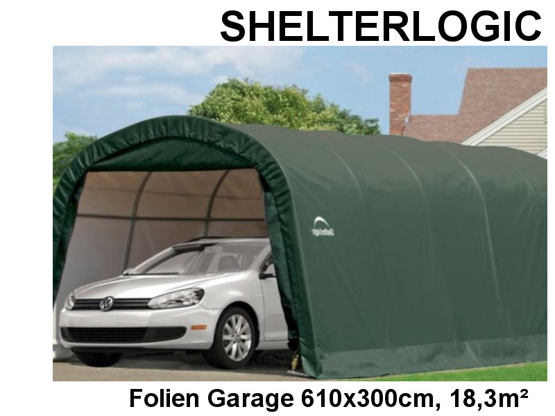 SHELTERLOGIC Folien Garage in-a-BOX 18,3m² 610x300cm GRÜN