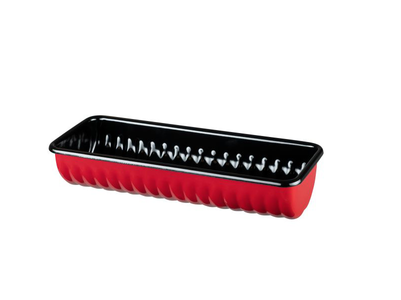 RIESS Email Rehrückenform 30x10 cm ROT 0637-020