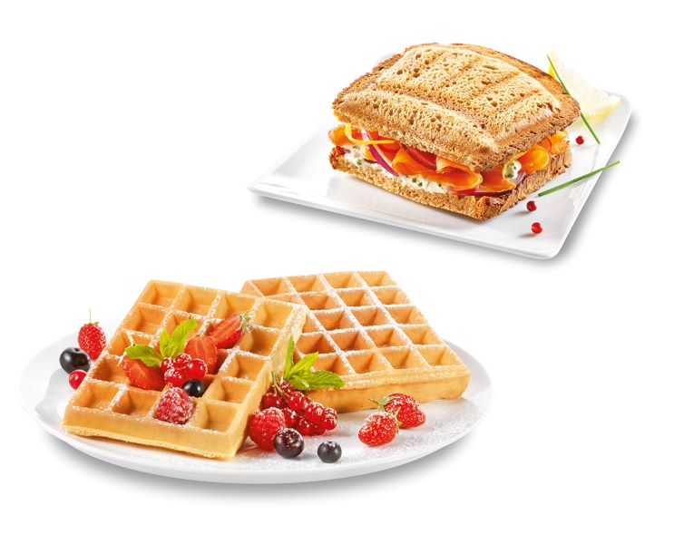 TEFAL Snack Time SW341D Sandwichtoaster Waffeleisen 2 in 1
