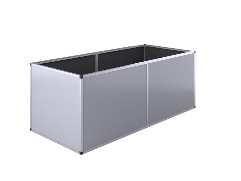 KGT Aluminium-Hochbeet 210 SILBER 77 x 205 x 91 cm