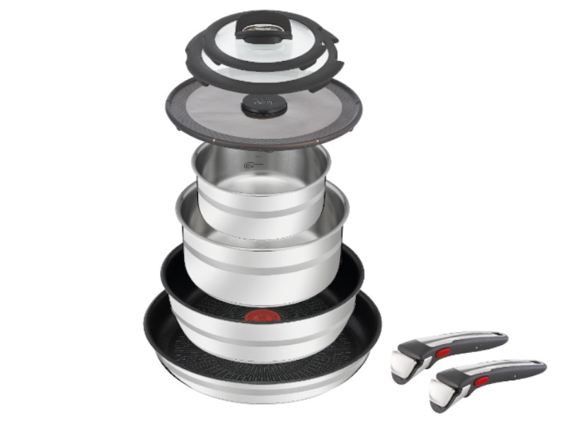 TEFAL Kochtopfset Jamie Oliver INGENIO G6 9-tlg Edelstahl