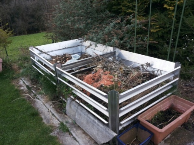 KOMPOSTER Anbauteil 90 x 90 x 80 aus witterungsbeständigem Aluminium, Metall
