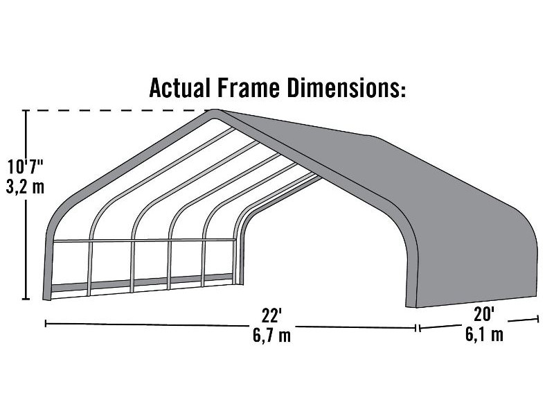 SHELTERLOGIC Weidezelt - Foliengarage 40,9m²