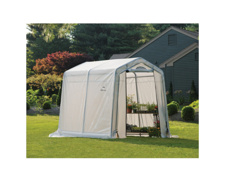 SHELTERLOGIC Folien Gewächshaus 4,32m² 240x180 cm WEIß