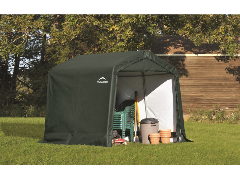 SHELTERLOGIC Gerätehaus Folienhaus in-a-BOX 5,76m² 240x240cm GRÜN