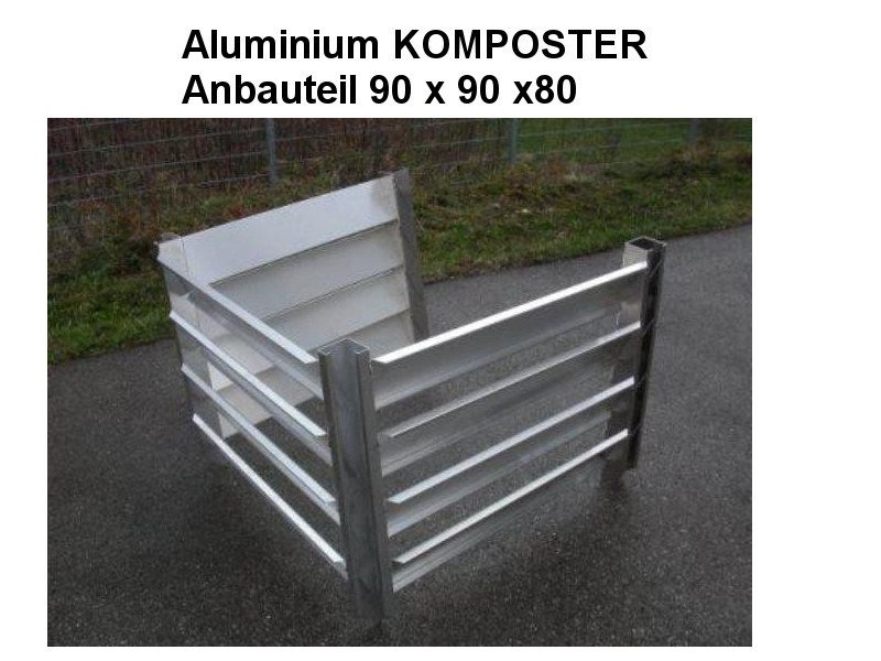 Aluminium Komposter Metall Kompostbehälter in 3 Farbvarianten 1m x 2m  1940L 