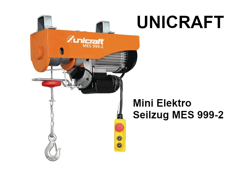 600kg UNICRAFT Mini Elektro Seilwinde MES 600-2 Elektroseilwinde Seilzug max 